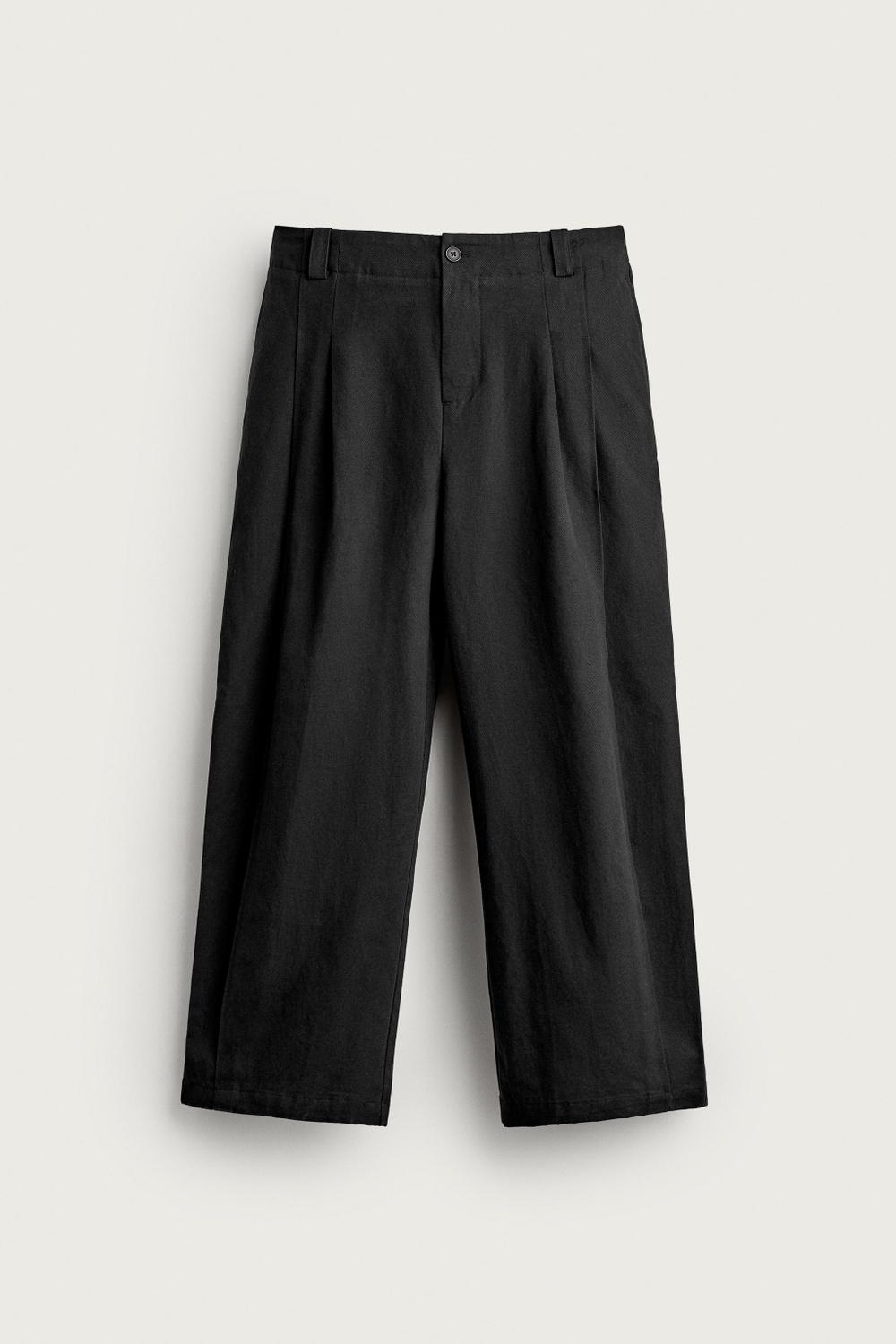 БРЮКИ ИЗ ЛИОЦЕЛЛА И ХЛОПКА СО СКЛАДКАМИ — ZARA