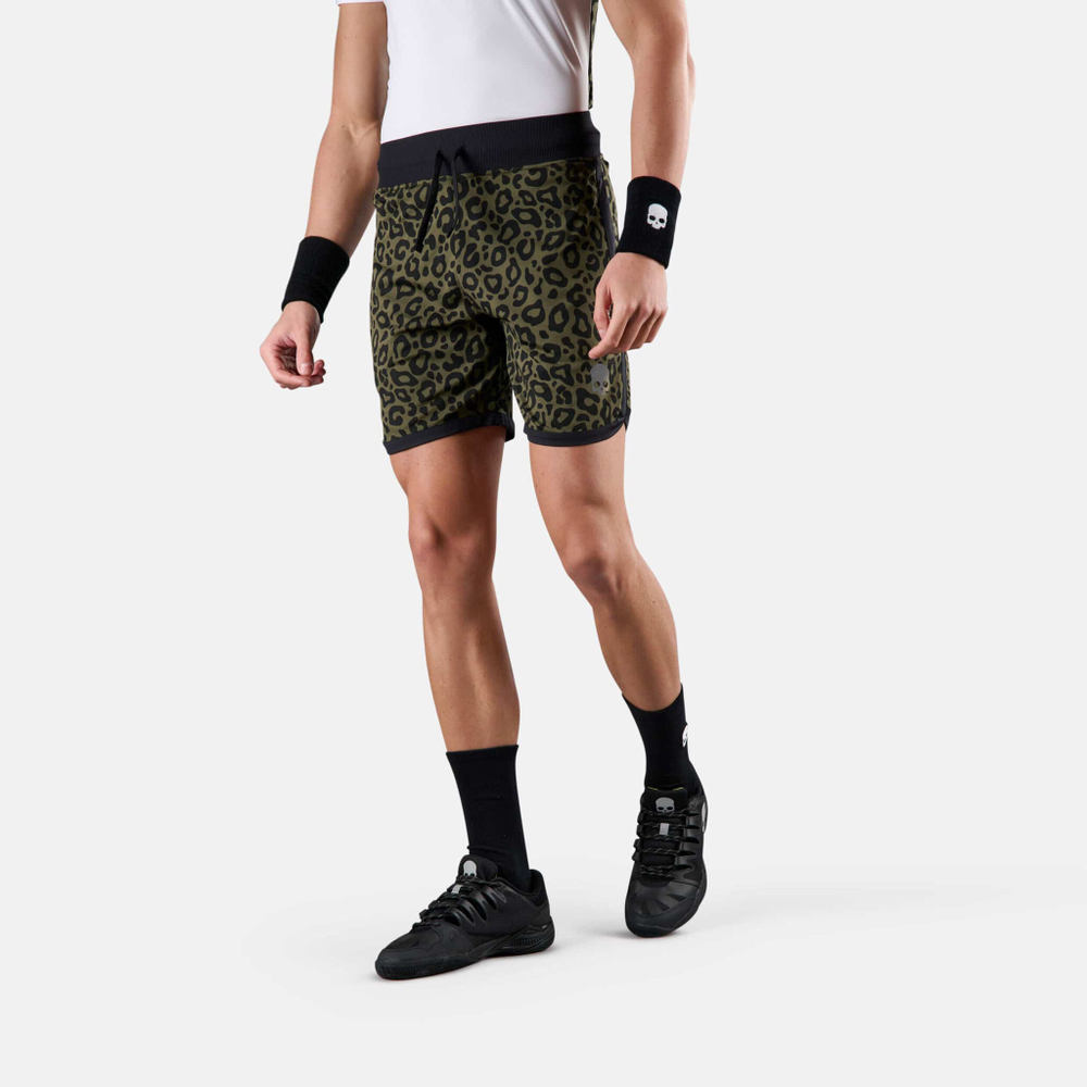 Мужские теннисные шорты Hydrogen Tech Panther Men - Olive, Multicoloured