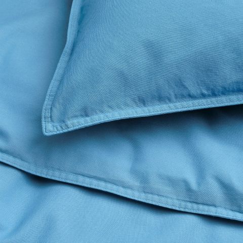 Комплект постельного белья IKEA ANGSLILJA (ЭНГСЛИЛЯ), Односпальный, Синий, 150x200, 50x80 см