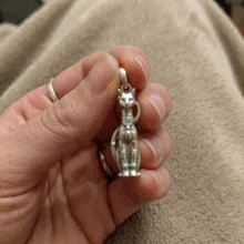 Подвеска Кошка Бастет из серебра