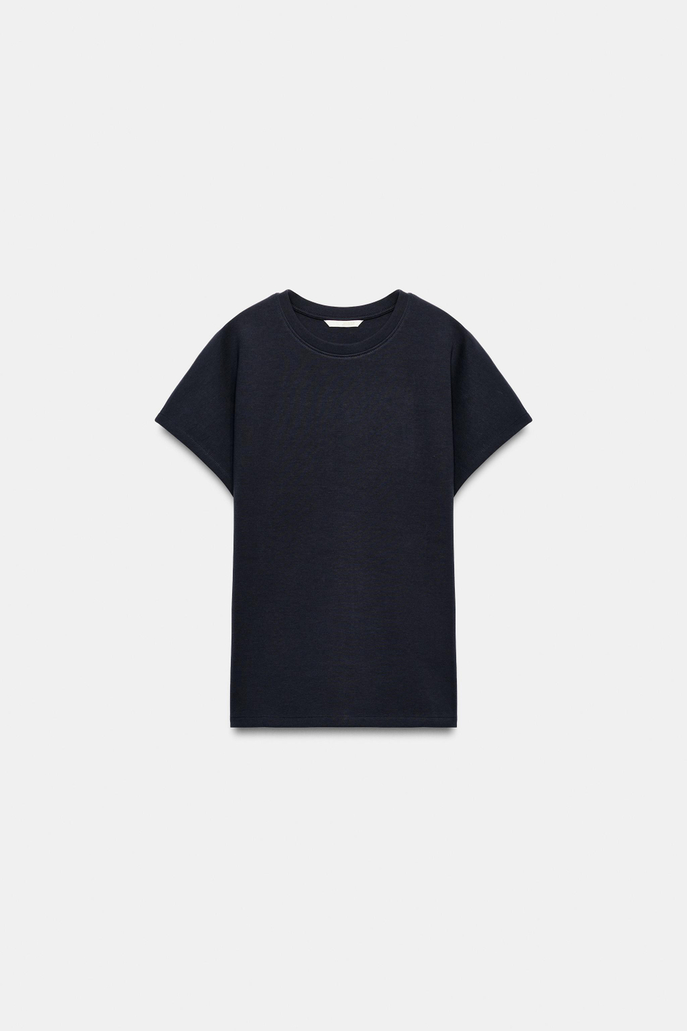 ФУТБОЛКА ИНТЕРЛОК С КОРОТКИМИ РУКАВАМИ — ZARA