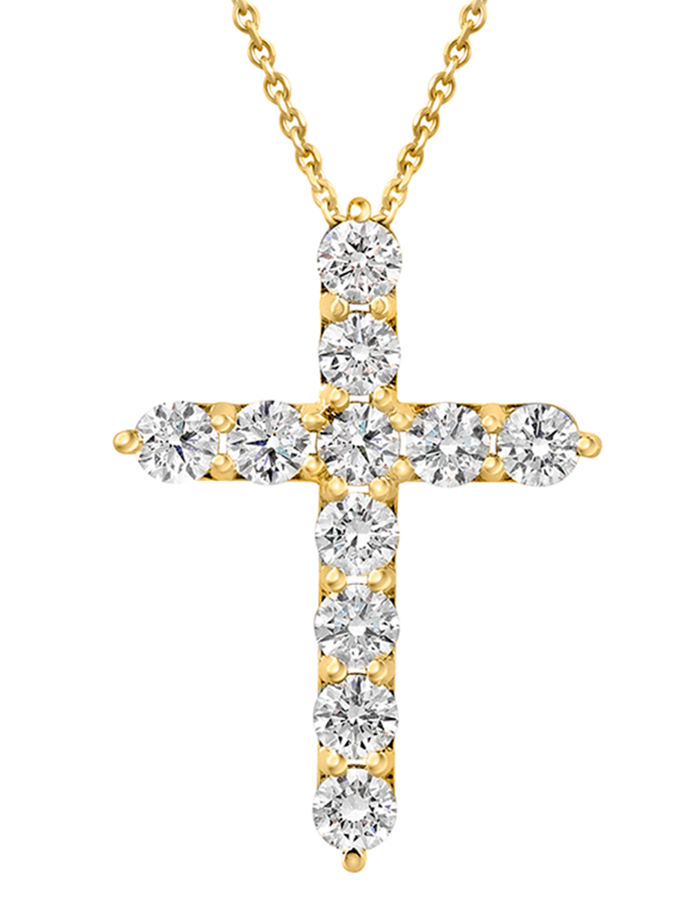 Колье-крест с бриллиантами массой 0.4ct