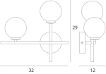 Бра Arte Lamp BOLLA-PICCOLO A3988AP-2AB, 2хG9