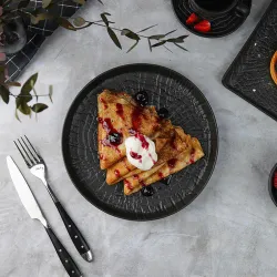 Тарелка с бортом d 23 см h3 см Black Raw Wood P.L. Proff Cuisine [6]