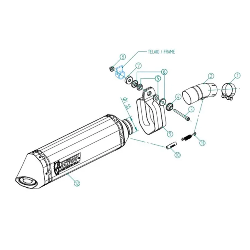 A.017.LRT MIVV SPEED EDGE TITANIUM APPROVED SLIP-ON SILENCER (TUAREG 660)