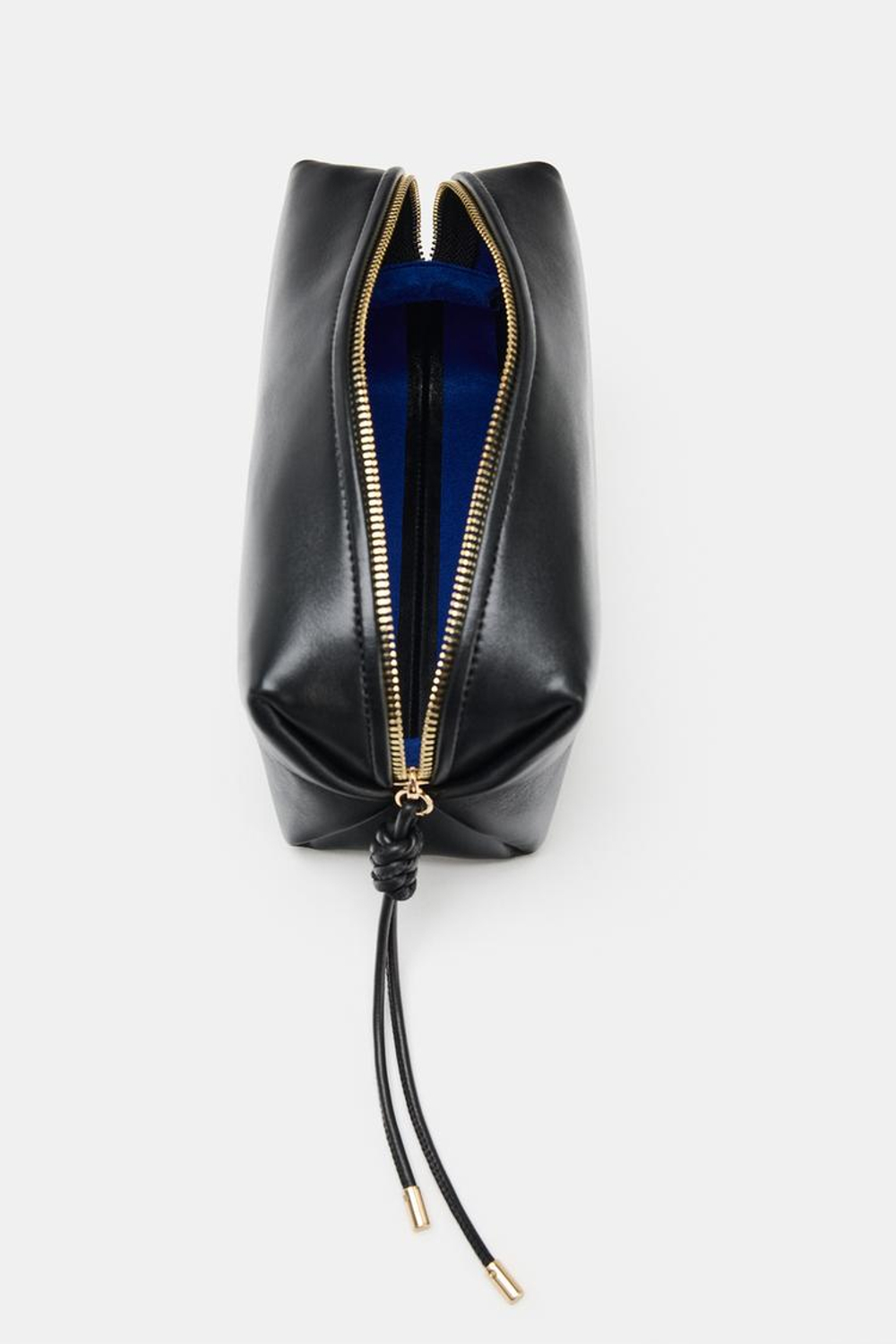 ZARA КОЖАНЫЙ НЕСЕССЕР, ЧЕРНЫЙ