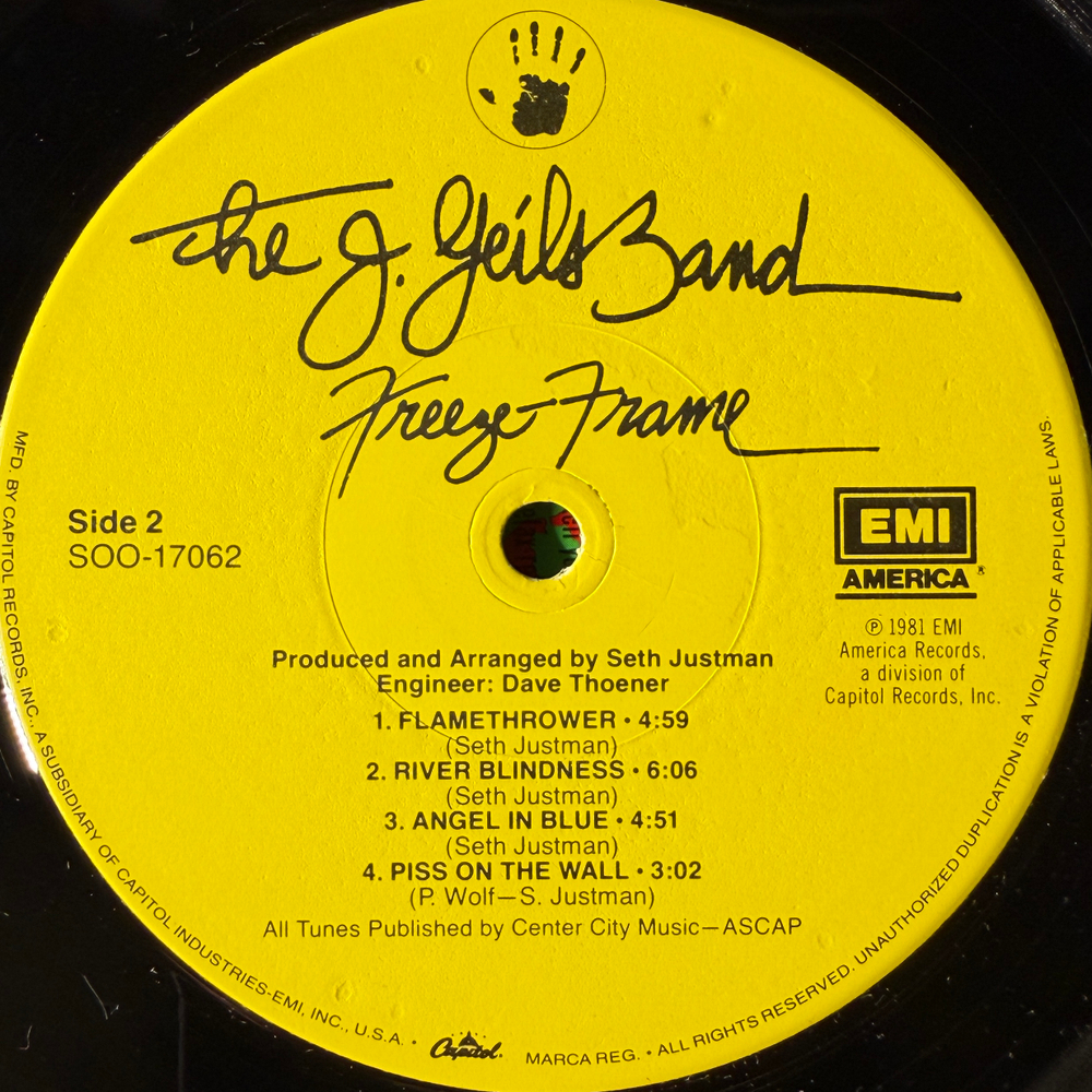 The J. Geils Band ‎– Freeze-Frame (США 1981г.)