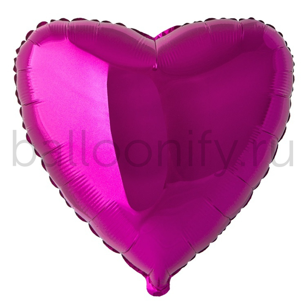 Фольгированная фигура, сердце, 18"/46СМ Металлик Purple