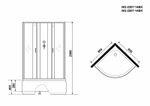 Душевая кабина Niagara Classic 80x80 NG-2507-14BK без гидромассажа