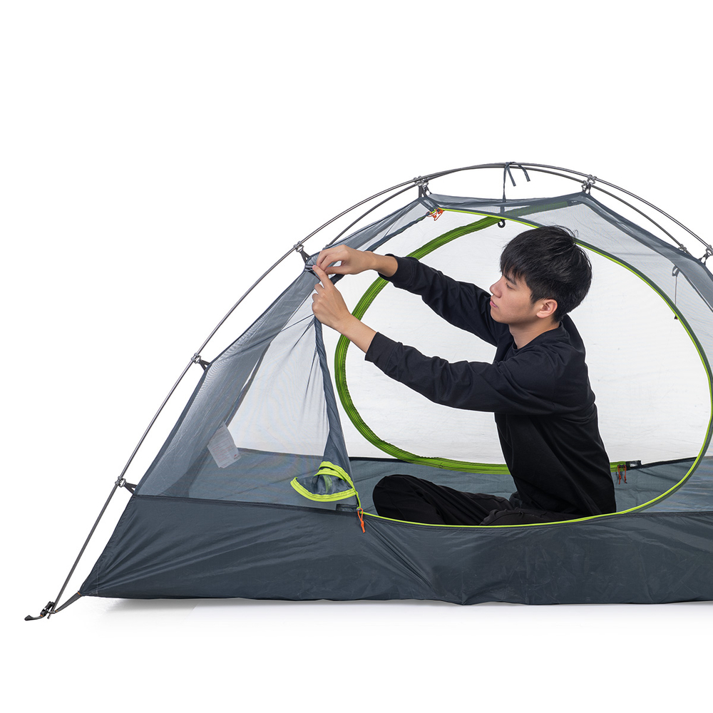 Палатка Naturehike Ultralight 20D Silicon Camping Tent 2 Man Forest Green, артикул NH15Z006-P-2FGR, цвет Зеленый. Под заказ.