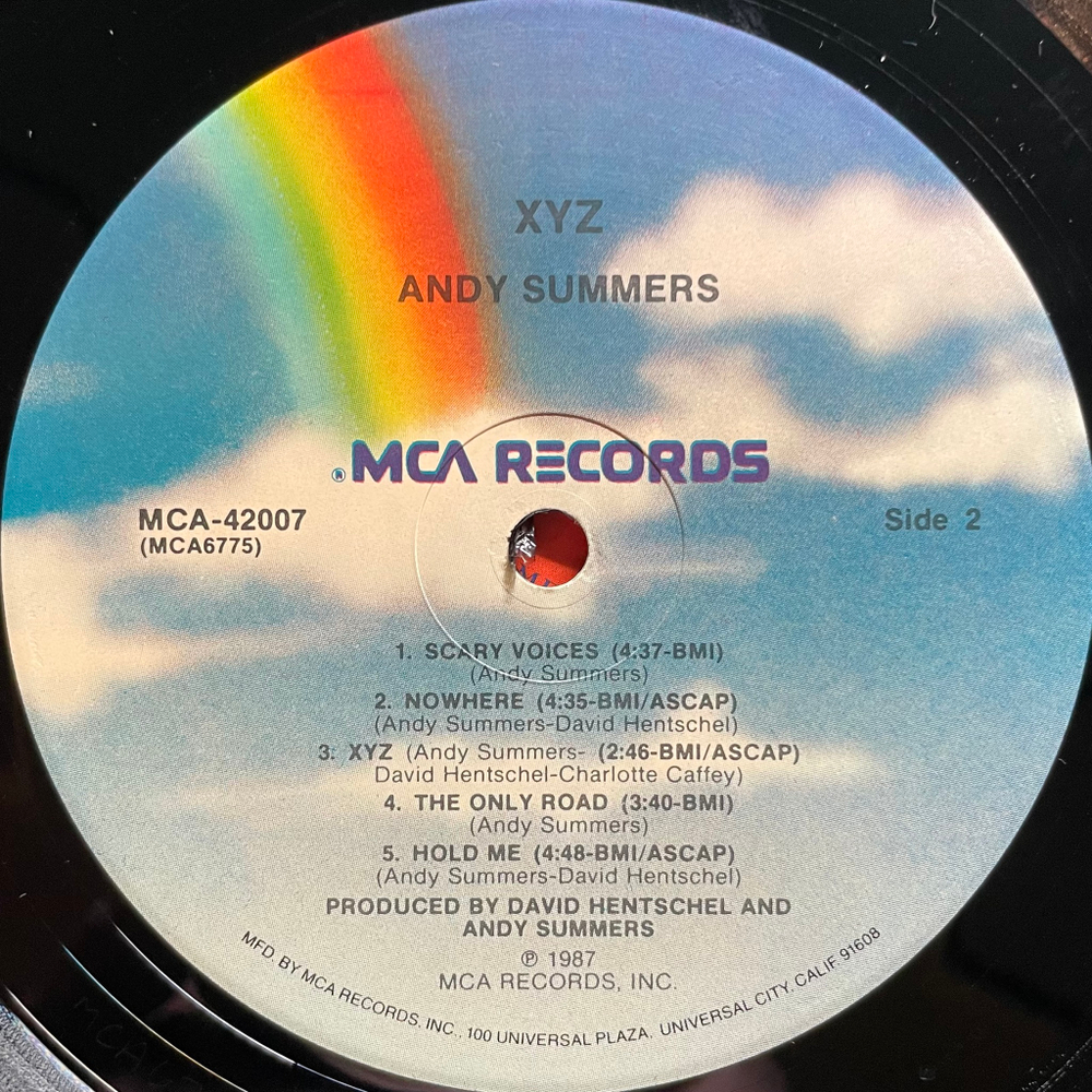 Andy Summers ‎– XYZ (США 1987г.)