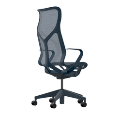 Кресло Herman Miller Cosm, высокая спинка, цвет Nightfall, нерегулируемые подлокотники