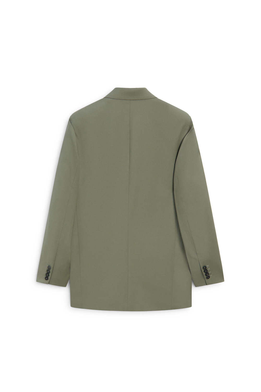 Massimo Dutti Двубортный пиджак оверсайз - Limited Edition, зеленовато-серый
