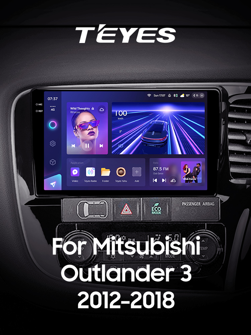 Teyes CC3 2K 10,2"для Mitsubishi Outlander 2018-2021 (прав)