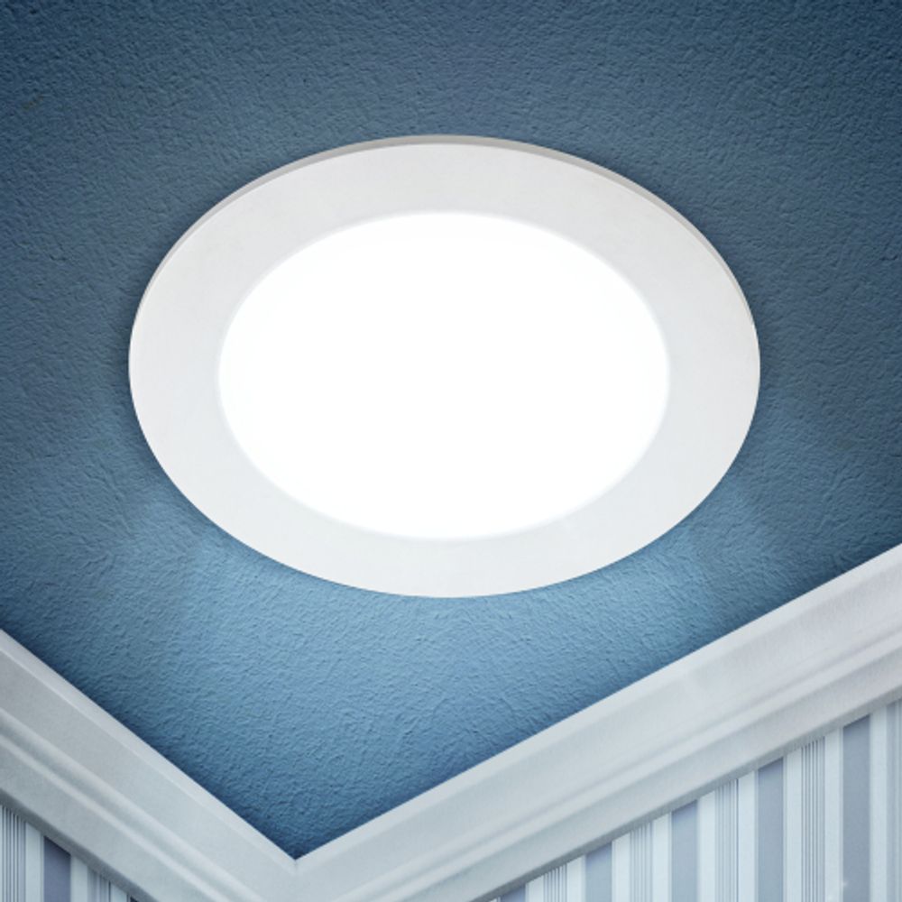 Светильник светодиодный встраиваемый Даунлайт ЭРА LED 1-24-6K Slim панель 24Вт 6500К круглый | Downlight