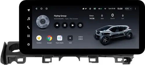 Магнитола для Mazda 6 GJ 2015-2018 (ШГУ цветной) - Teyes LUX ONE ROUND монитор 12.3", Android 10, Быстрая, CarPlay, 4G SIM-слот