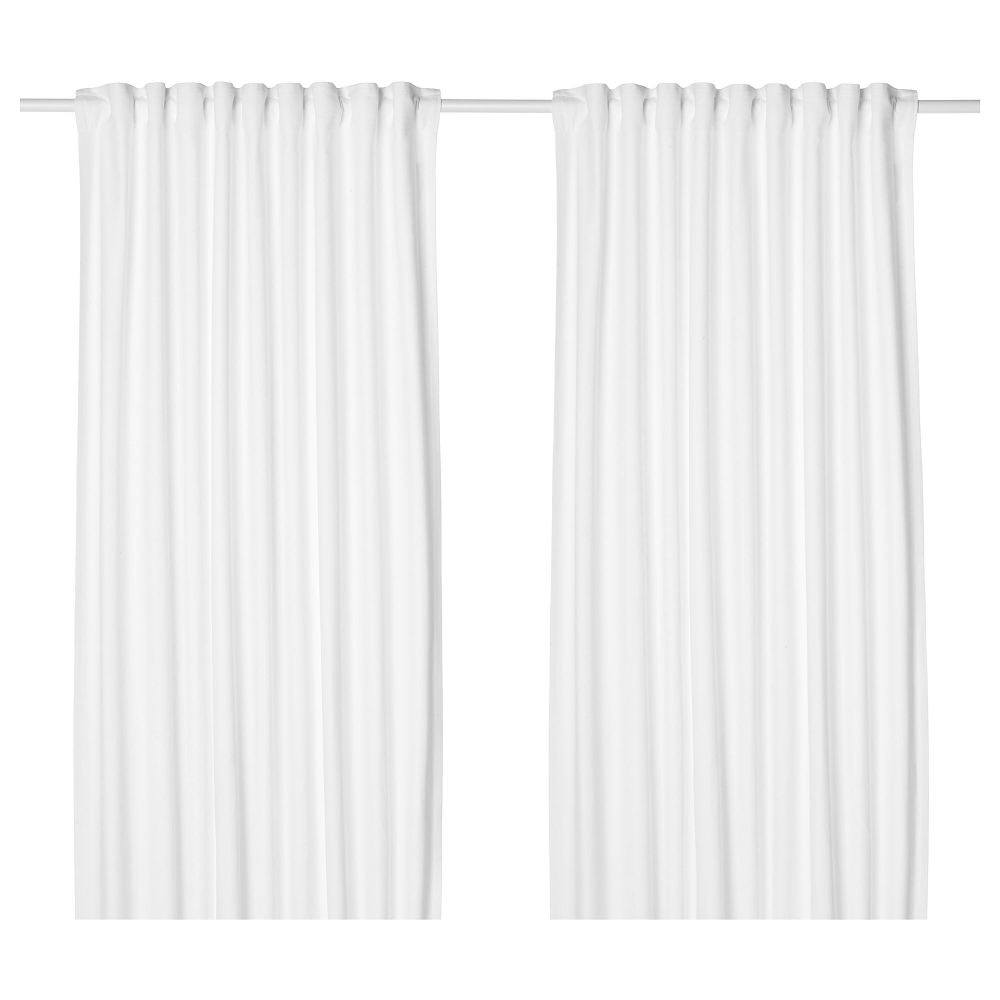 Комплект штор IKEA TIBAST (ТИБАСТ), Белый, 145x250 см, 2 шт
