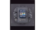 Розетка компьютерная RJ-45 модульная 10А черная акрил Альтаир SBE-m11ba-S1-RJ