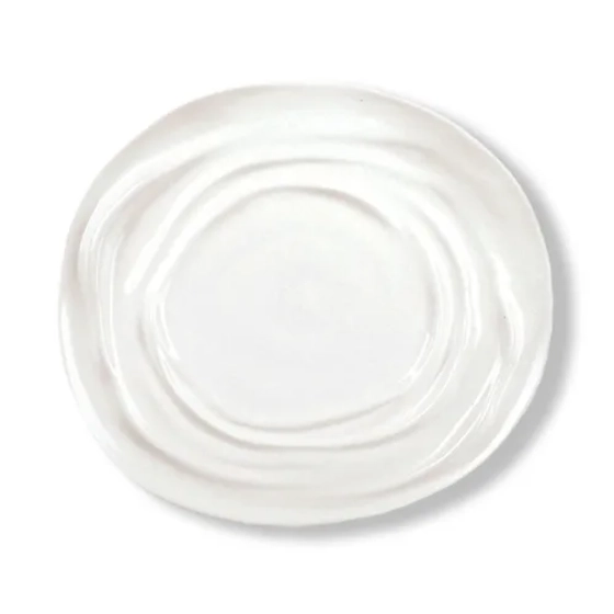 Тарелка 29*26 см h2,5/1,7 см овальная Relief Wave белая фарфор P.L. Proff Cuisine [4]