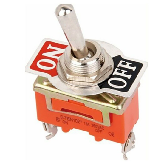 E-TEN1021 Тумблерный переключатель ON-OFF 2pin 15A (1 шт.)