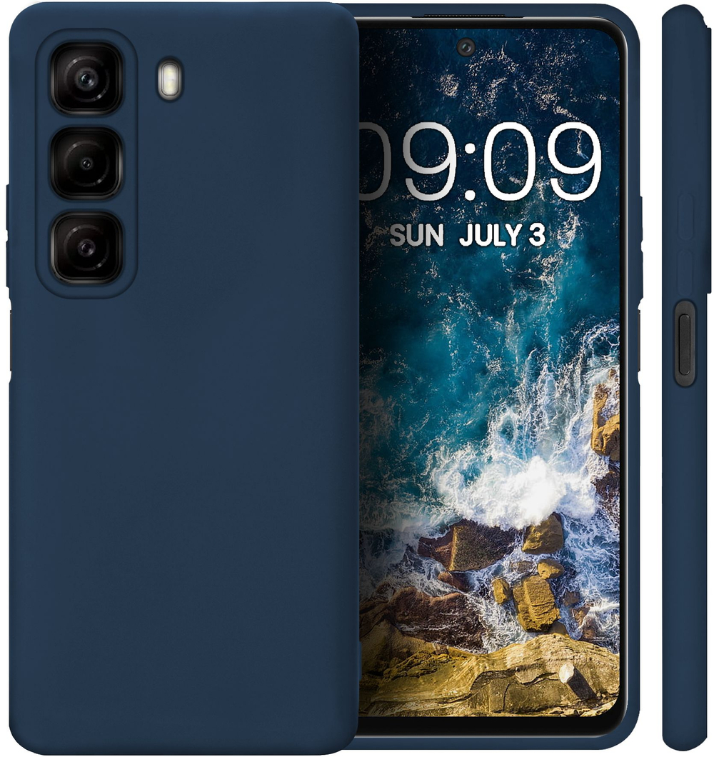 Мягкий Soft Touch чехол из силикона для INFINIX HOT 50 4G (не 5G / PRO!) с бархатной подкладкой