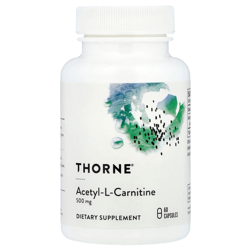 Thorne, Carnityl, ацетил-L-карнитин, 60 капсул