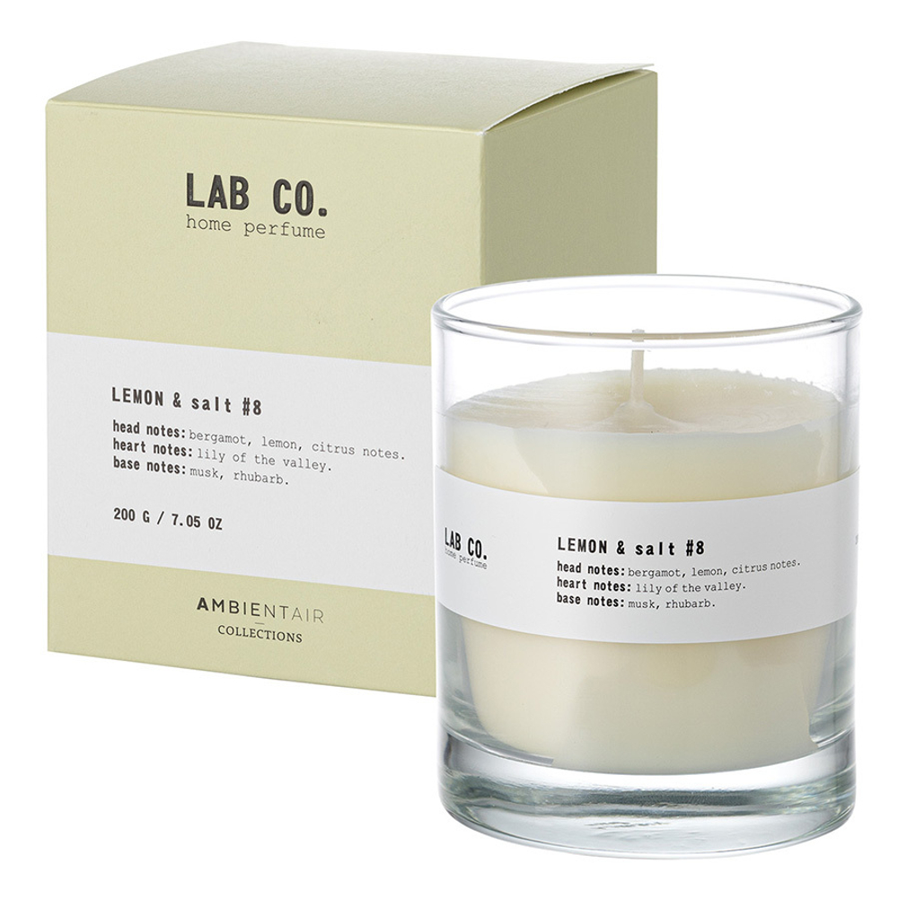 Свеча ароматическая 40ч Ambientair Lab Co Lemon&Salt