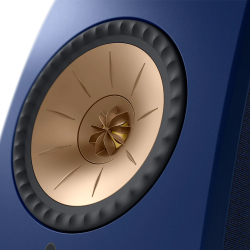 KEF LSX II Cobalt Blue активная беспроводная полочная акустическая система (пара) + напольные стойки KEF S1 Floor Stand (пара)
