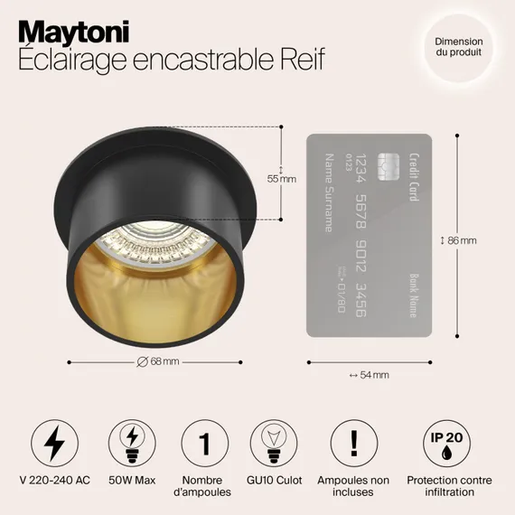 Точечный светильник Reif DL050-01GB Maytoni