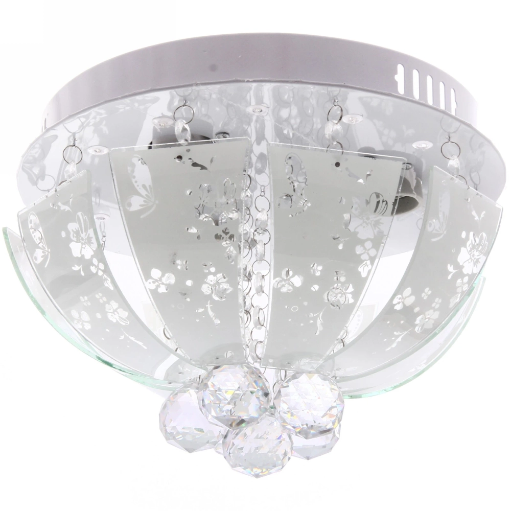 Люстра 3*40Вт Е27+LED 25*30*30см хром A31007-300