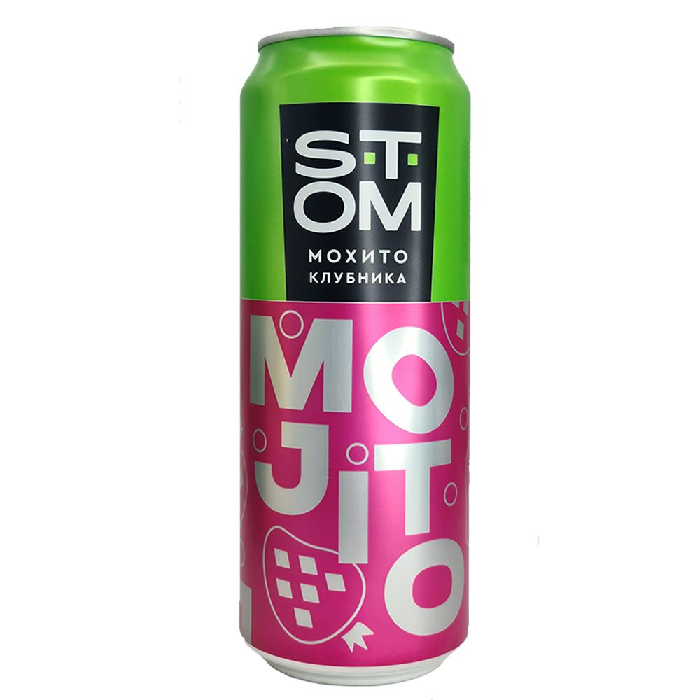 Мохито Стом Клубника с газом 0,45 л ЖБ