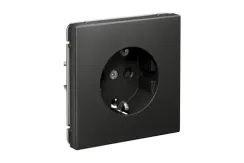 Розетка Systeme Electric ARTGALLERY с заземлением базальт 40210