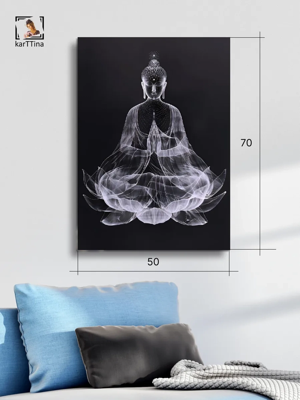 Картина Духовное сияние модульная 50x70см 1шт.