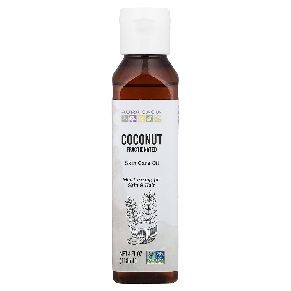 Aura Cacia, фракционированное масло для ухода за кожей, кокос, 118 мл (4 жидк. унции)