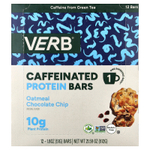Verb Energy, Caffeinated Protein Bars, Oatmeal Chocolate Chip, 12 Bars, 1.8 oz (51 g) Each