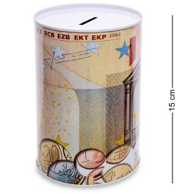 GAEM Art BX- 44/3 Металлическая копилка бол. «Евро»