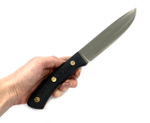 Нож Praiter, N690 конв., микарта черная, 246.2162