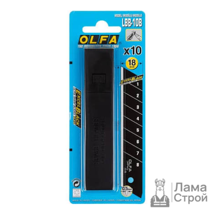 Лезвие OLFA BLACK MAX Сегментированное, 18 × 0,5 мм, 10 шт OL-LBB-10B 10 шт/упак