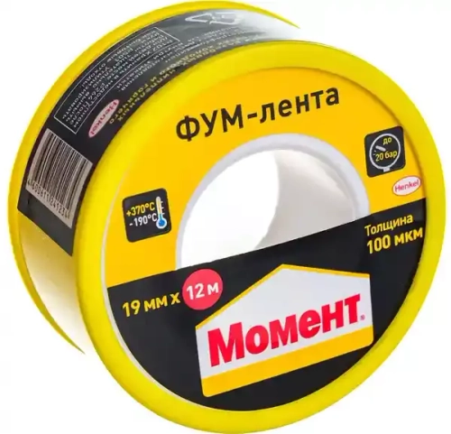 Лента тефлоновая уплотнительная (ФУМ) Момент 12м.