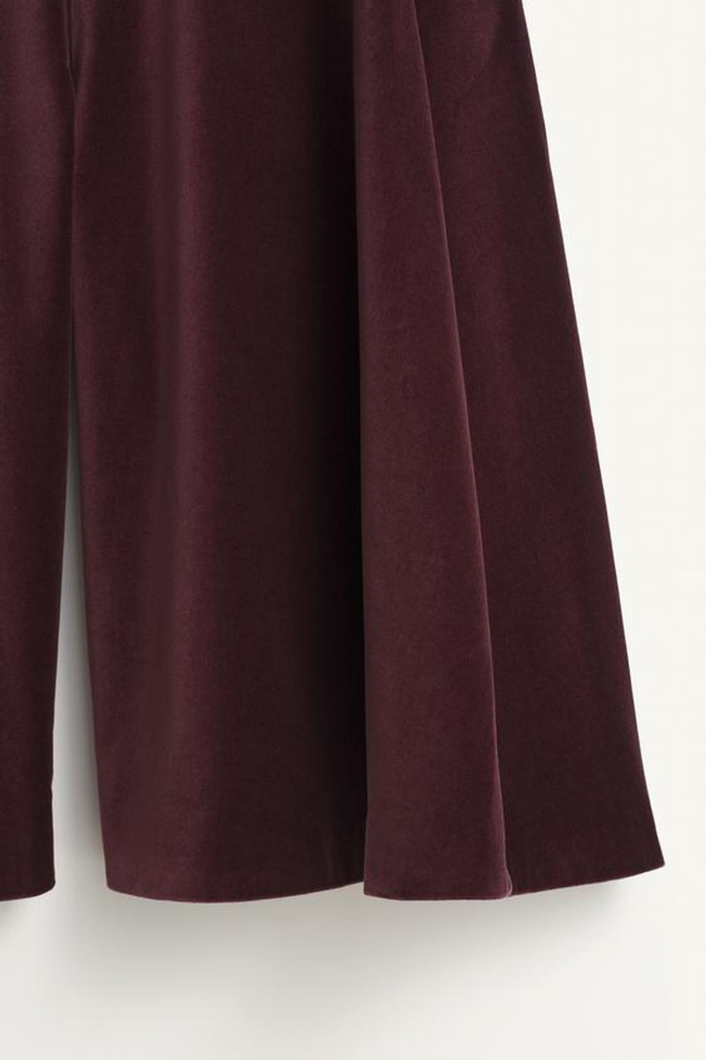 ZARA БАРХАТНЫЕ ШИРОКИЕ ШОРТЫ — LIMITED EDITION, БУРГУНДИ