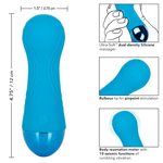 Голубой мини-вибратор 12см California Exotic Novelties Tremble Tease SE-4401-05-3