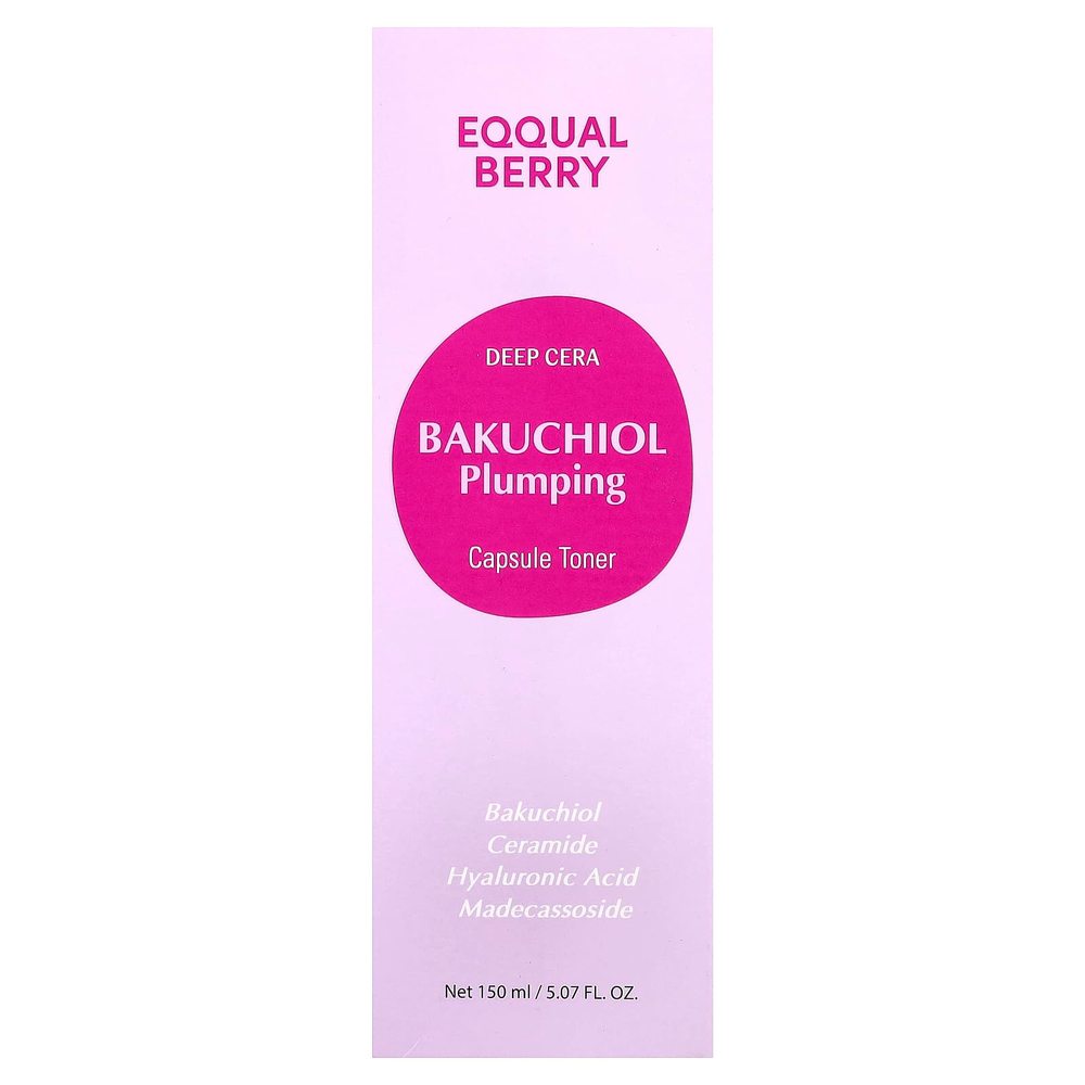 EQQUALBERRY, Deep Cera, бакучиол, капсула для повышения упругости, 150 мл (5,07 жидк. унции)