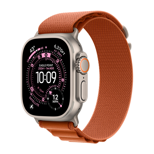 Умные часы Apple Watch Ultra 3 (2025) GPS + Cellular, 49mm, Natural Titanium Case with Terra Cotta Alpine Loop, S