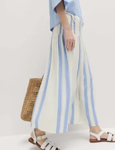Юбка из смешанной ткани с льном - MARKS&SPENCER