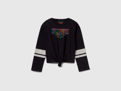 Benetton Футболка из 100% хлопка c принтом «Stranger Things», черный
