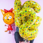 Шар (34"/86 см) Фигура, Три Кота, Карамелька, в упаковке 1 шт.