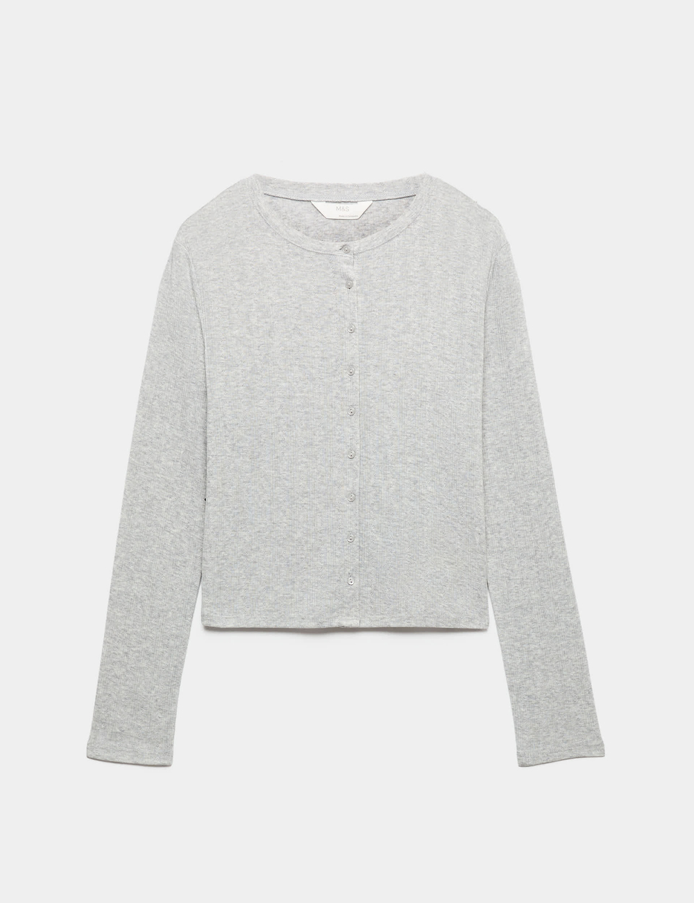 Кардиган из смесовой хлопковой ткани с ажурным узором - Marks & Spencer