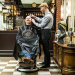 Captain Fawcett Barber Cape - Барберский пеньюар с неопреновым воротником