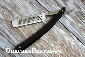 Опасная бритва Dovo, ручка - черный целлулоид, 5/8",1/2