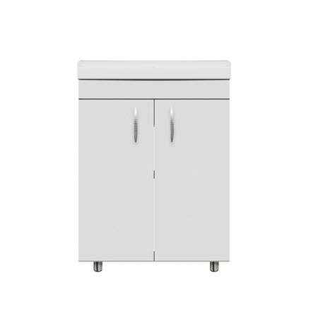 Тумба Енисей Breeze 60, напольная, 2 двери, белая